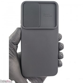 Švelnus guminis dėklas su kameros apsauga - juodas (Samsung S22 Plus)